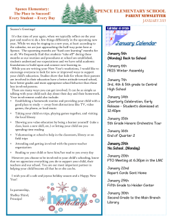2015 January Newsletter - School District of La Crosse
