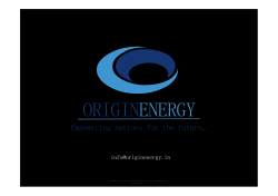 ORIGINENERGY - The Global Challenges Forum Foundation