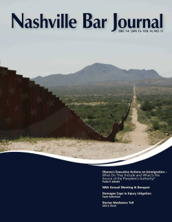 Current NBJ Issue - Nashville Bar Association