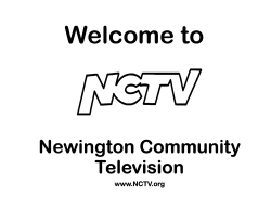 Weekly Schedule - Newington Community Television
