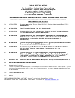 RWPG Meeting Agenda Packet - Jan. 15, 2015