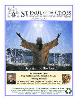 January 11, 2015 - St. Paul of the Cross Church
