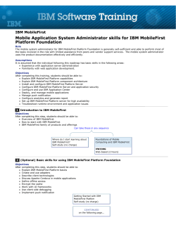 IBM Software Training Mobile Application System Administrator