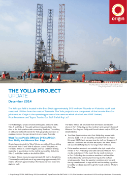 THE Yolla ProjEcT UPDATE