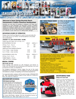 JANUARY 9-15, 2015 - Seven Springs Mountain Resort
