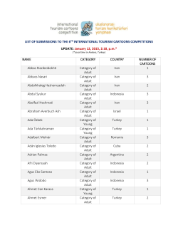 LIST OF SUBMISSIONS TO THE 6TH INTERNATIONAL