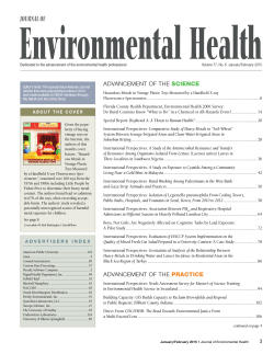 JOURNAL OF - National Environmental Health Association