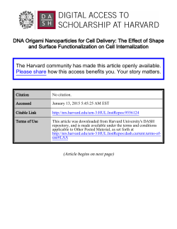 DNA Origami Nanoparticles for Cell Delivery: The Effect of