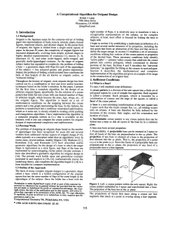 A Computational Algorithm for Origami Design 1. Introduction 1.1