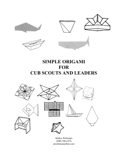 SIMPLE ORIGAMI FOR CUB SCOUTS AND LEADERS