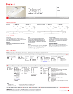 OR1M1/OR2M1 Origami Indirect T5/T5HO Spec Sheet