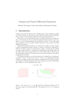 Origami and Partial Differential Equations