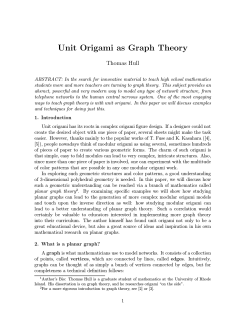 Unit Origami as Graph Theory