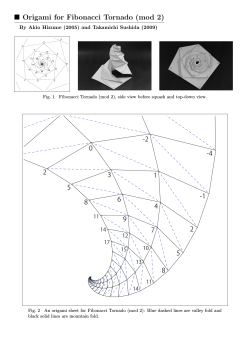 Origami for Fibonacci Tornado (mod 2)