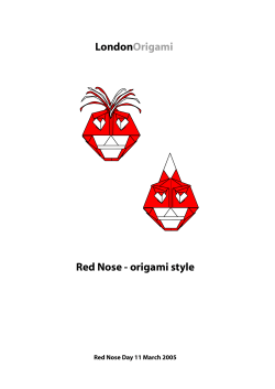 Red Nose - origami style LondonOrigami
