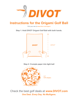 Instructions for the Origami Golf Ball