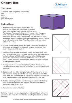 Origami Box - Creative Corner