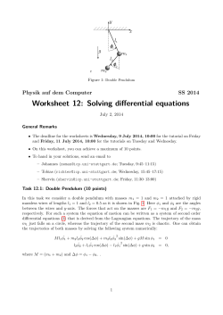 Worksheet 12: Solving differential equations