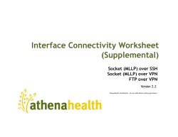 Interface Connectivity Worksheet (Supplemental)