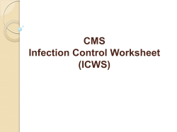 CMS Infection Control Worksheet (ICWS)