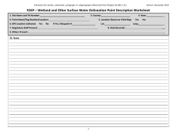 FDEP Wetland Delineation Point Description Worksheet