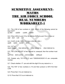 Worksheet 1 - The Air Force School