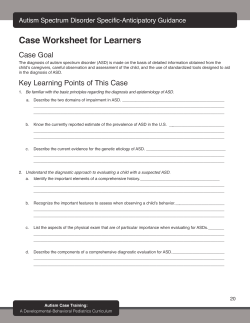 Case Worksheet for Learners - Centers for Disease Control and