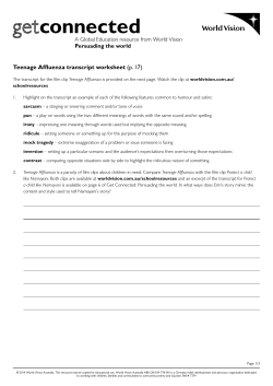 Get Connected: Persuading the world / Worksheet 3