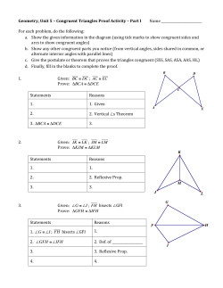 Congruent Triangles Proof Worksheet