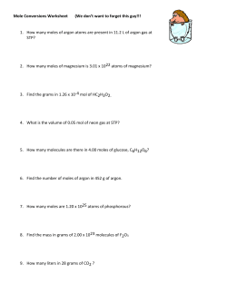 Mole Conversions Worksheet