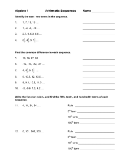 Math 7 Writing Rules for Patterns Worksheet
