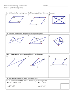 Pre-AP Geometry Worksheet