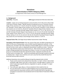 Worksheet Determination of NEPA Adequacy (DNA)