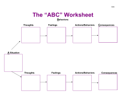 The “ABC” Worksheet - Alternatives for Families