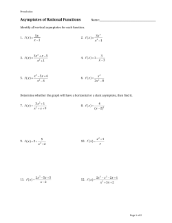 Precalculus Worksheet 9