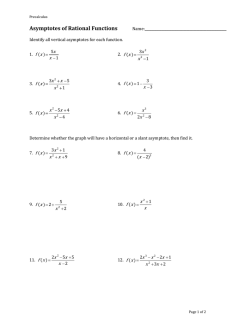 Precalculus Worksheet 9