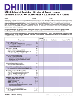 General Education Worksheet