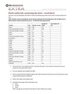 Ebola outbreak: analyzing the data – worksheet