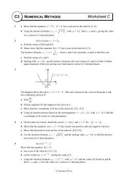 C3 Worksheet C - A Level Maths Help