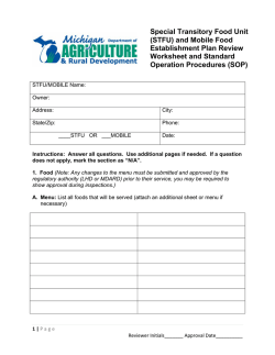 STFU-Mobile Plan Review and SOP Worksheet