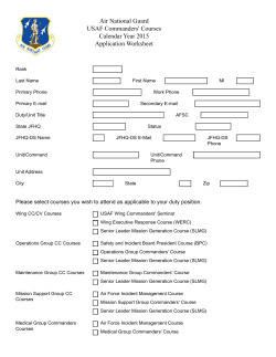 CY15 Commanders' Courses Application Worksheet