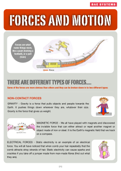 forces and motion worksheet - BAE Systems Education Programme
