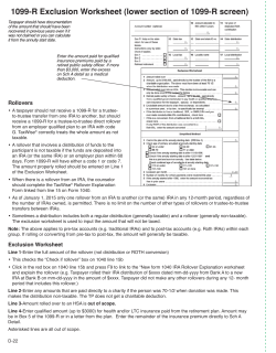 1099-R Exclusion Worksheet (lower section of 1099-R