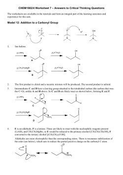 CHEM1902/4 Worksheet 7 – Answers to Critical Thinking Questions