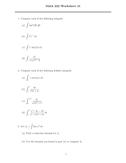 Math 222 Worksheet 41