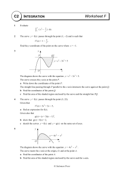 C2 Worksheet F - A Level Maths Help