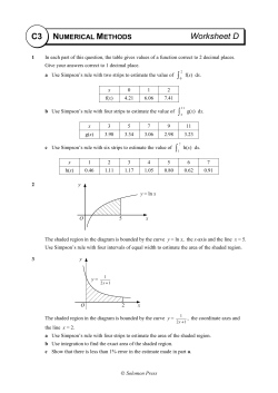 C3 Worksheet D - A Level Maths Help