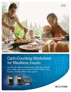 Carb-Counting Worksheet for Mealtime Insulin - Accu-Chek