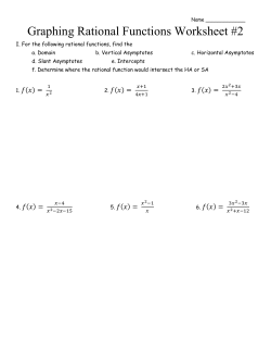 Graphing Rational Functions Worksheet #2