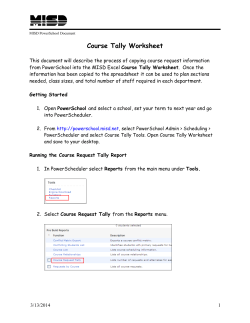 Course Tally Worksheet